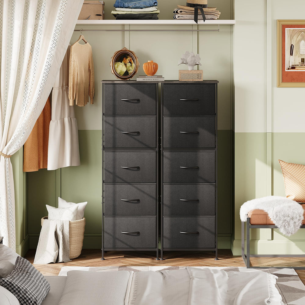 WLIVE Fabric Dresser fabric bins keep clutter hidden and organized