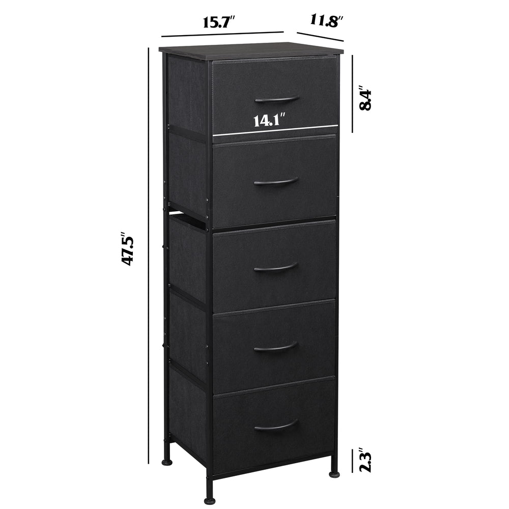 WLIVE Fabric Dresser steel frame provides lasting stability in busy spaces