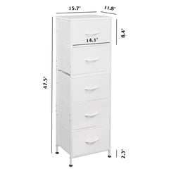 WLIVE fabric dresser features a sturdy steel frame for durable support.