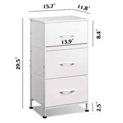 White finish WLIVE nightstand brightens spaces and keeps items neatly stored.