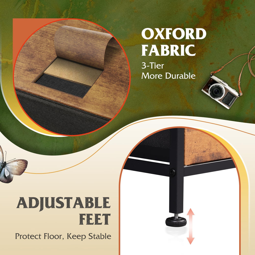 WLIVE rustic-brown finish adds warm vibe to any room