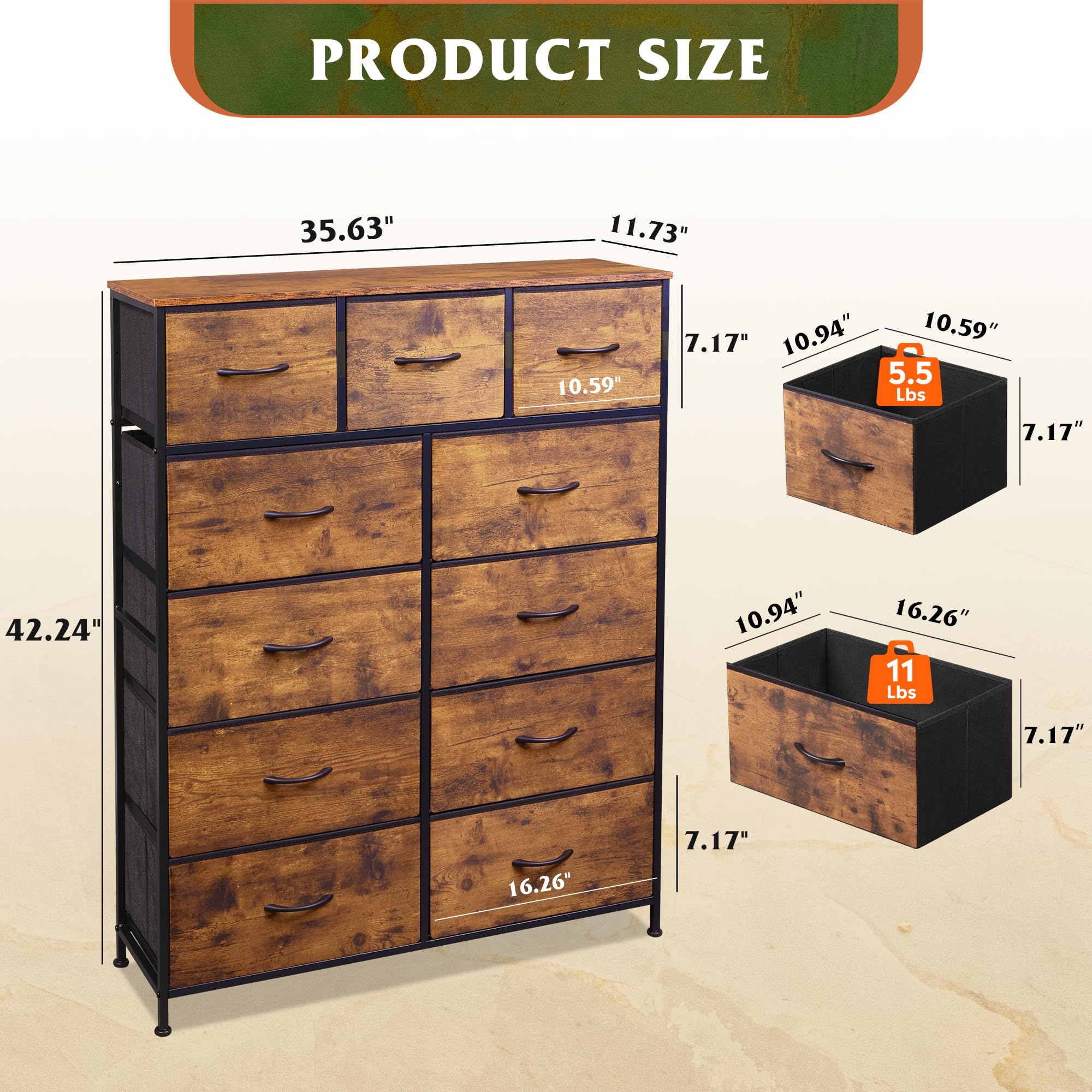 WLIVE steel-frame dresser provides stable base for daily clothing organization
