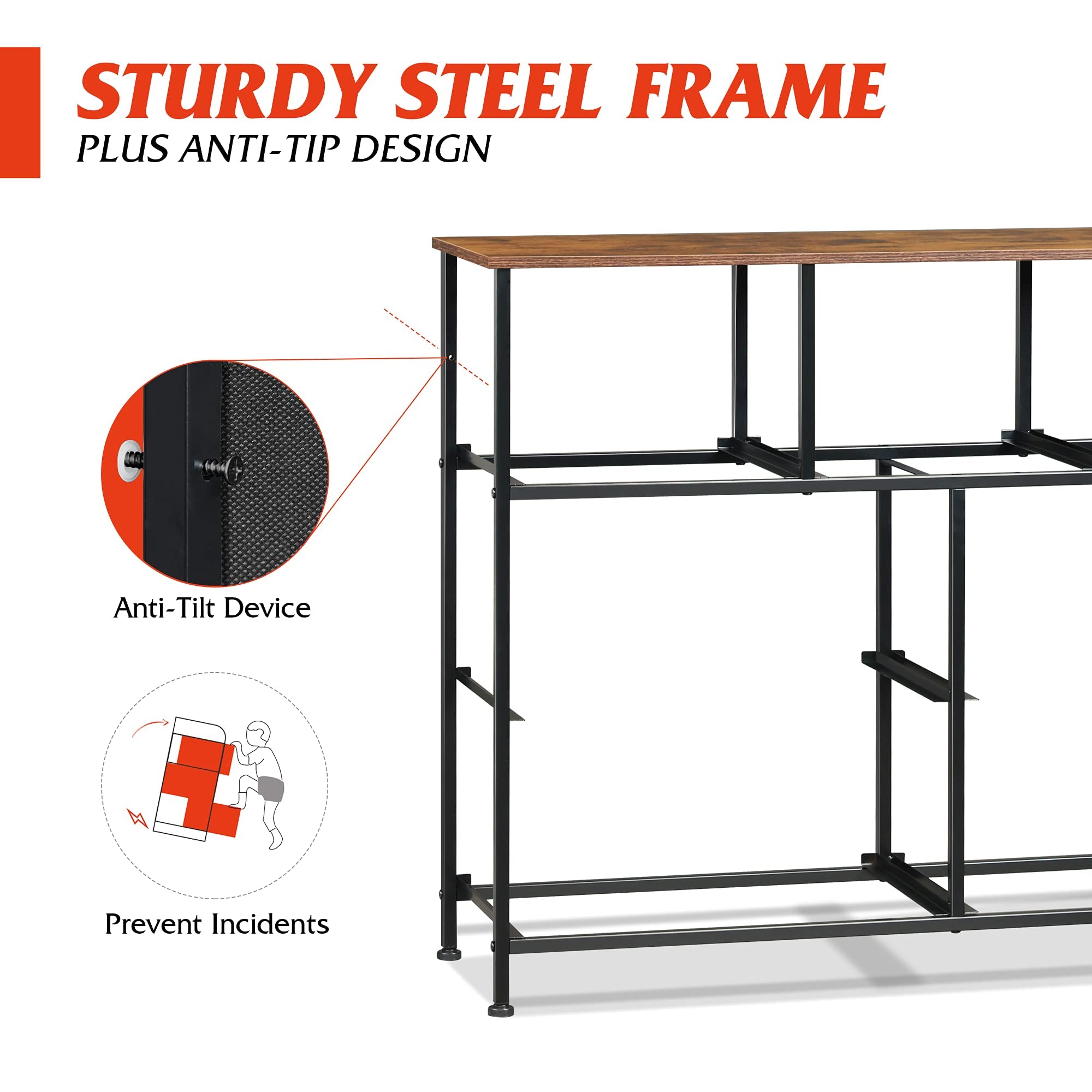 WLIVE entertainment center offers display space for photos and decor.