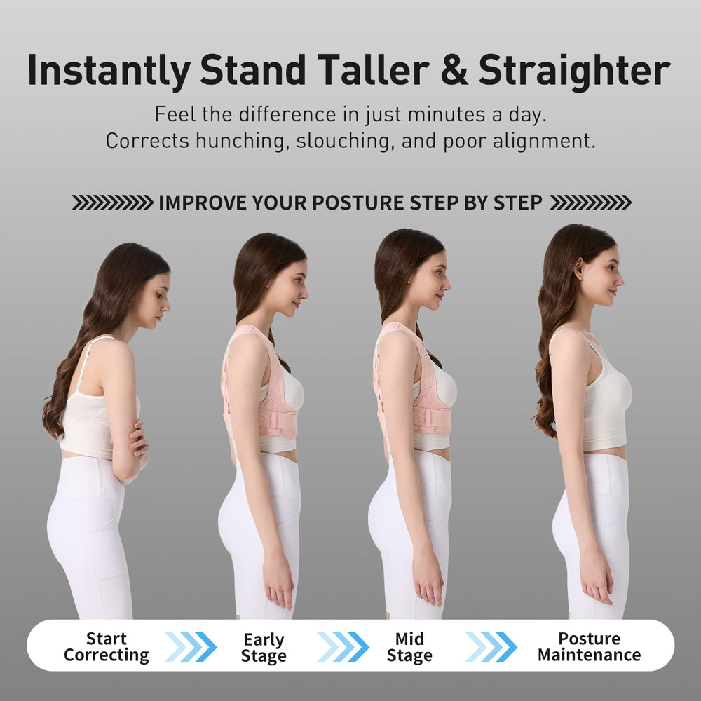 WNIEYO posture corrector offers discreet fit under clothing for work.