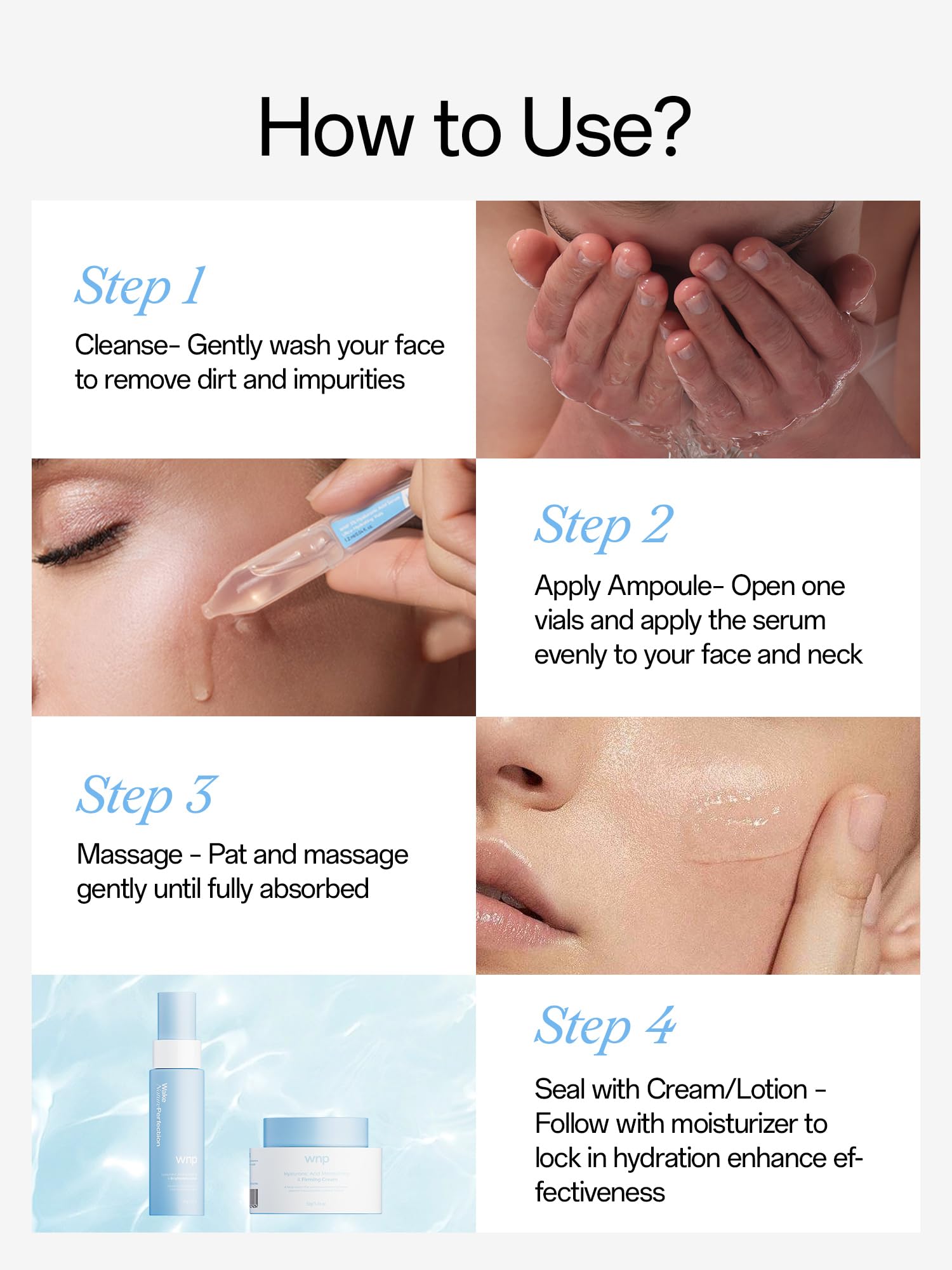 WNP Hyaluronic Acid Serum travel friendly packaging for on the go hydration