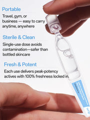 WNP single-use vial packaging emphasizes freshness and clean routine
