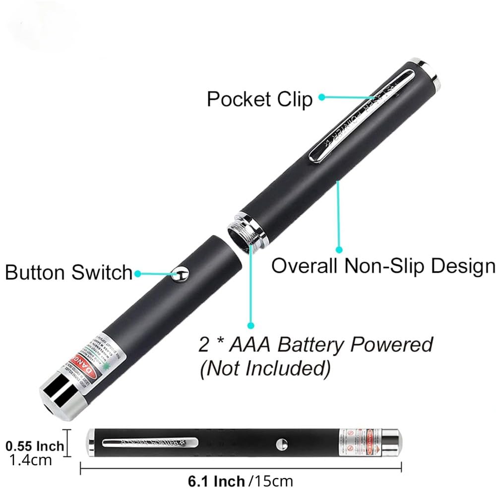 Pointeur laser WNZQK vert pour chiens et chats, surface antidérapante.