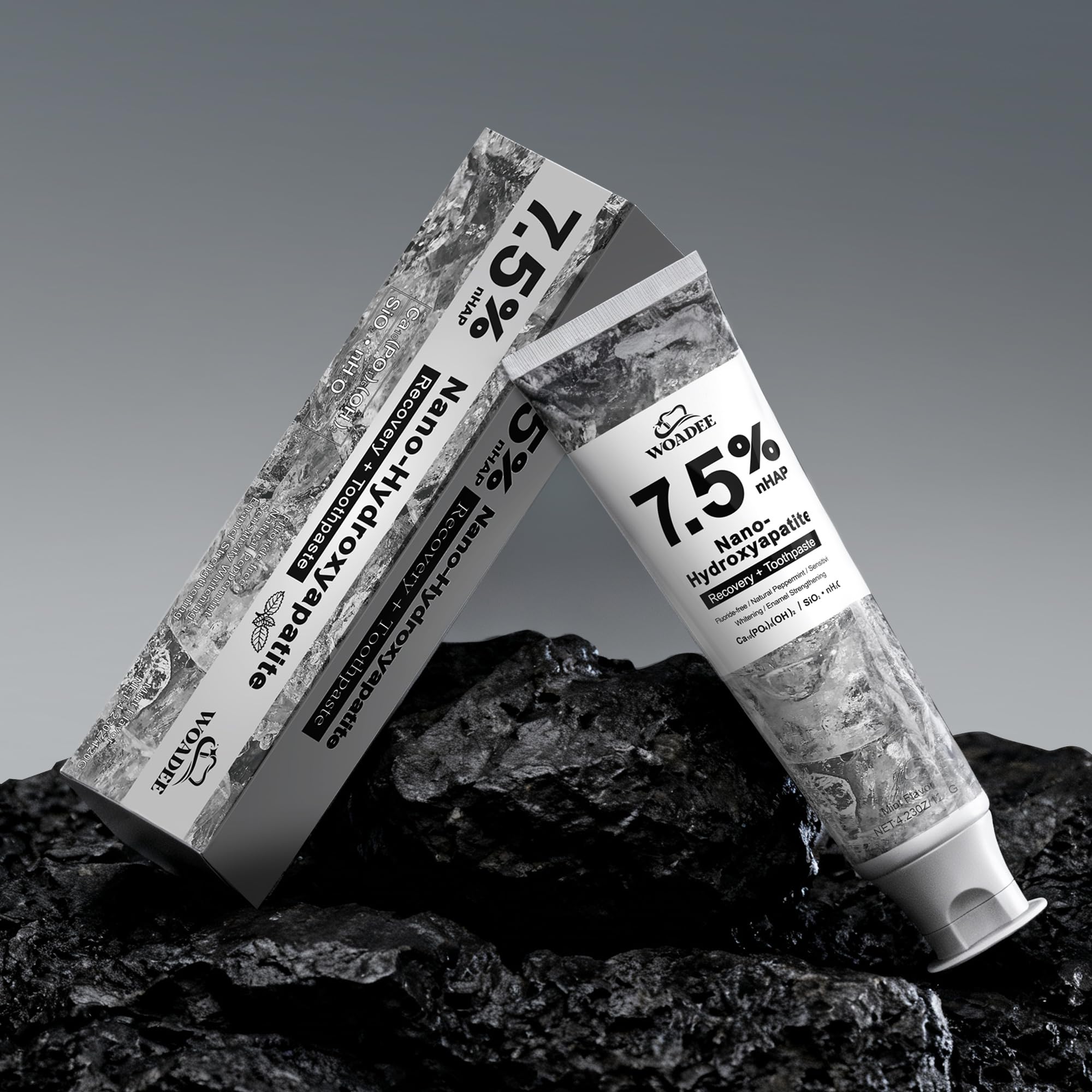 Woadee enamel protection during daily brushing against coffee and soda wear.