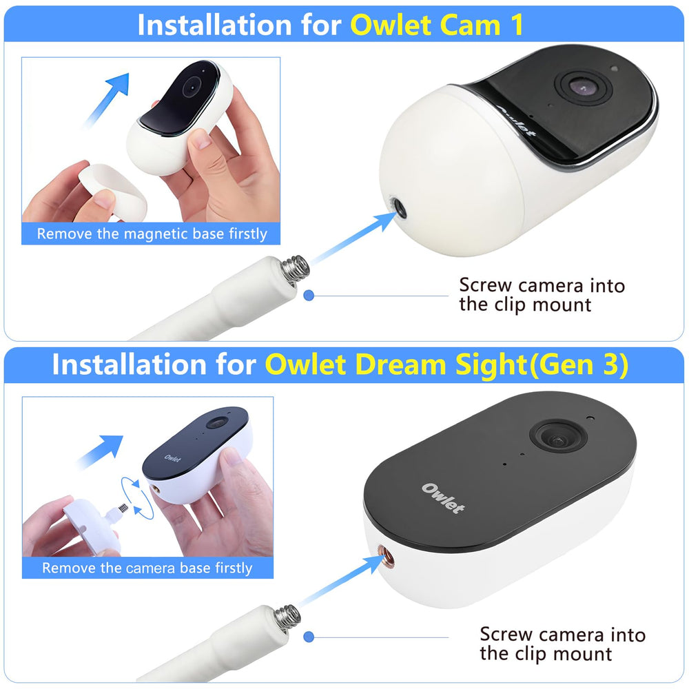 Wochel 1/4 threaded hole compatibility fits Owlet and other cameras