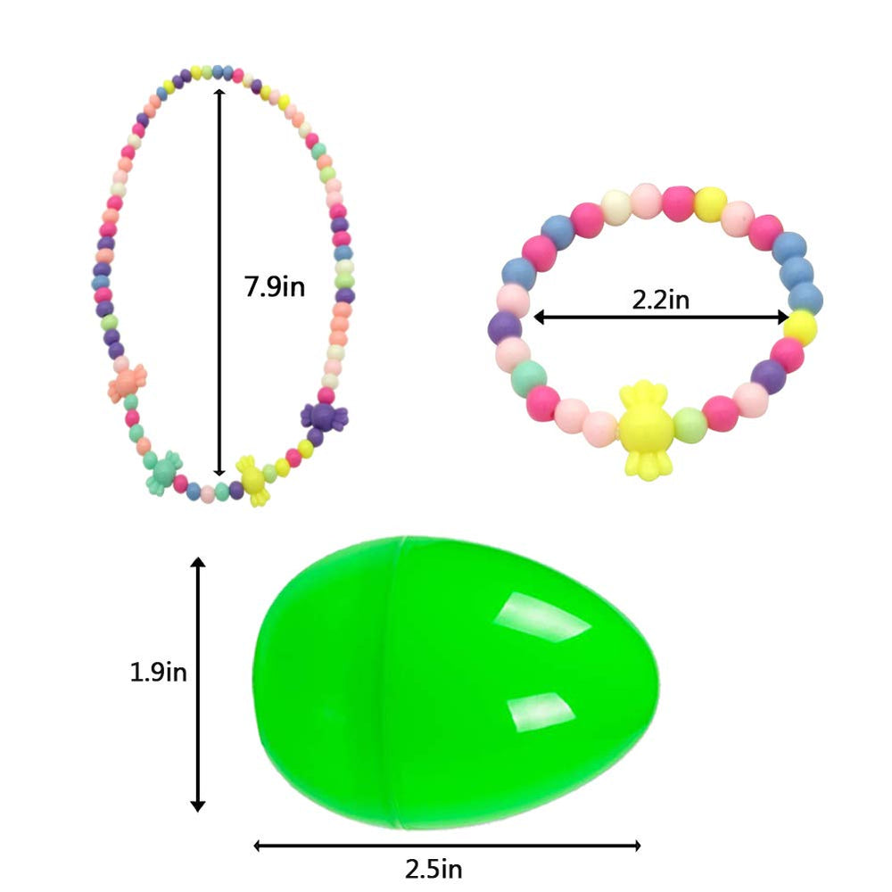WODMAZ necklaces, bracelets, rings, and earrings inside eggs for fashion fun.