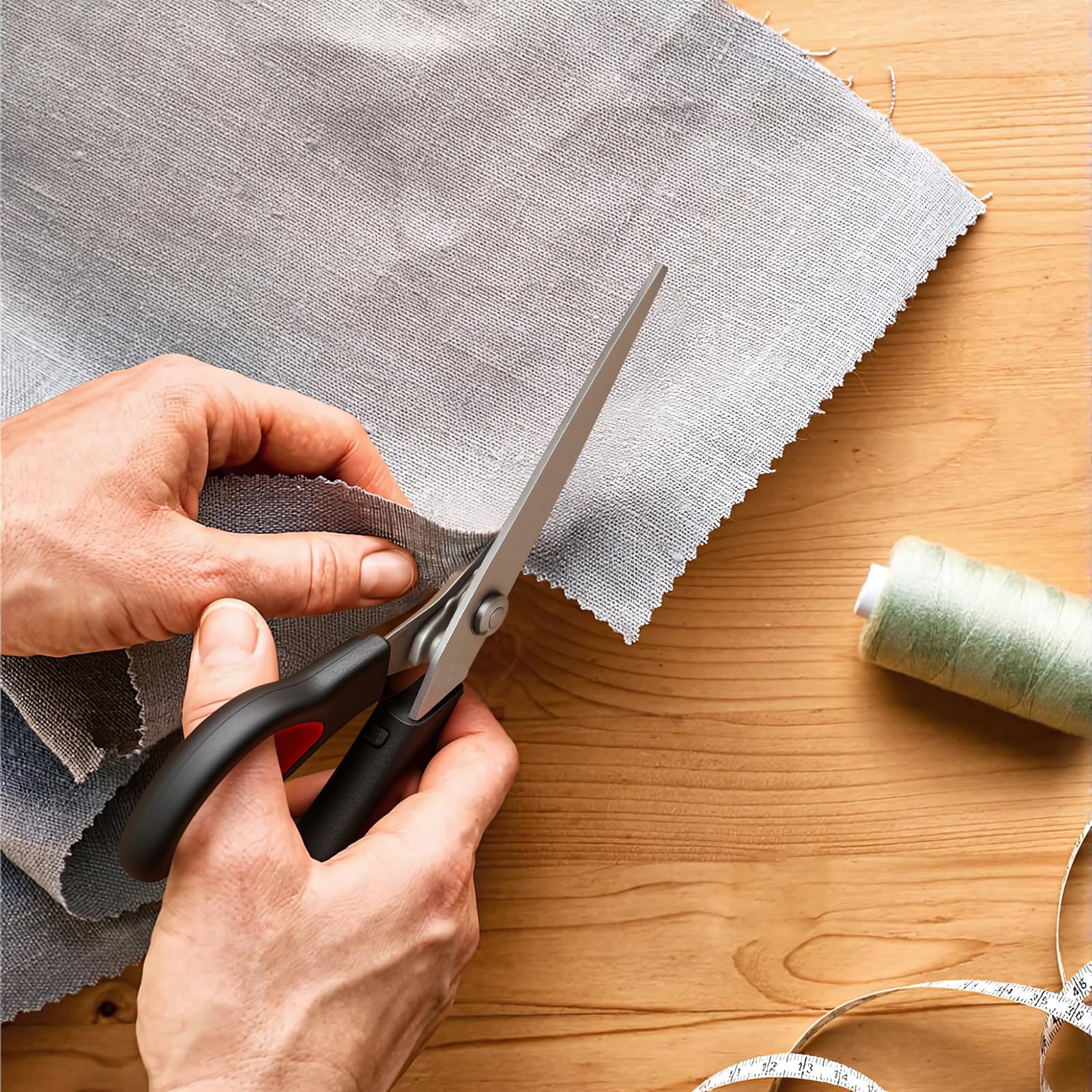 WFOEJEJ pinking shears with blade care and storage guidance