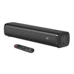 Wohome S100 2.1 soundbar front view highlighting rich bass and clear dialogue.