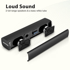 Wohome soundbar wired subwoofer setup delivers deep bass for cinematic scenes