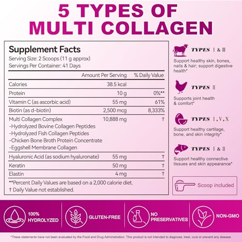 WOJBALMN collagen powder in tea, hydrating without altering taste