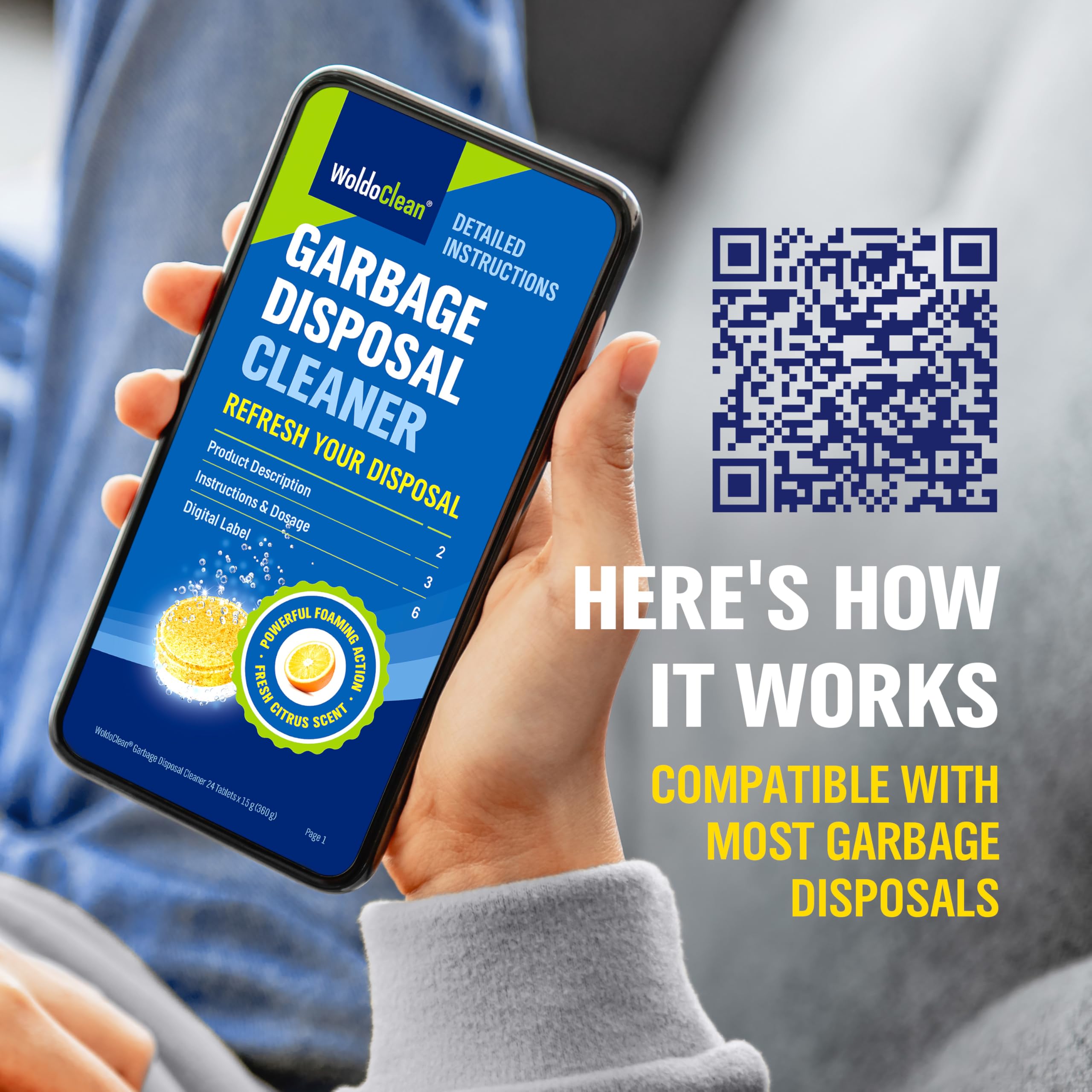 WoldoClean high pressure foam expands into hidden disposal chambers