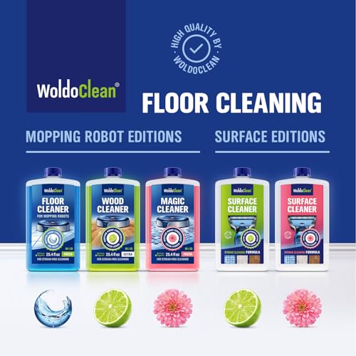 WoldoClean packaging highlights compatibility with Roborock, Roomba, and more.