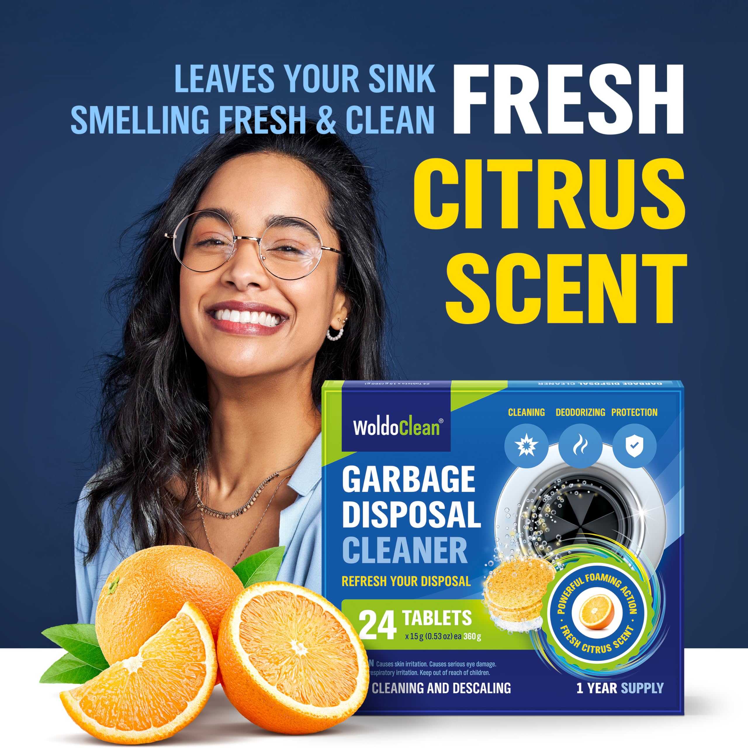 WoldoClean packaging highlights easy, mess-free maintenance with 1–2 tablets per use