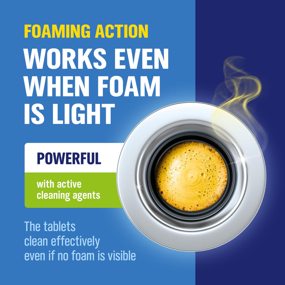 WoldoClean tablets act as a deodorizer with a fresh citrus scent