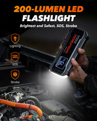 WOLFBOX 3000A jump starter boost function assists stubborn engine starts