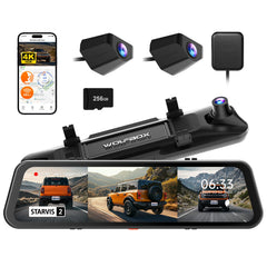 WOLFBOX G900 Tripro front camera captures 4K footage across varying light conditions.