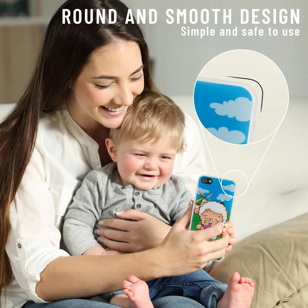 Wolmund toy phone mini size supports one-handed grip for toddlers.