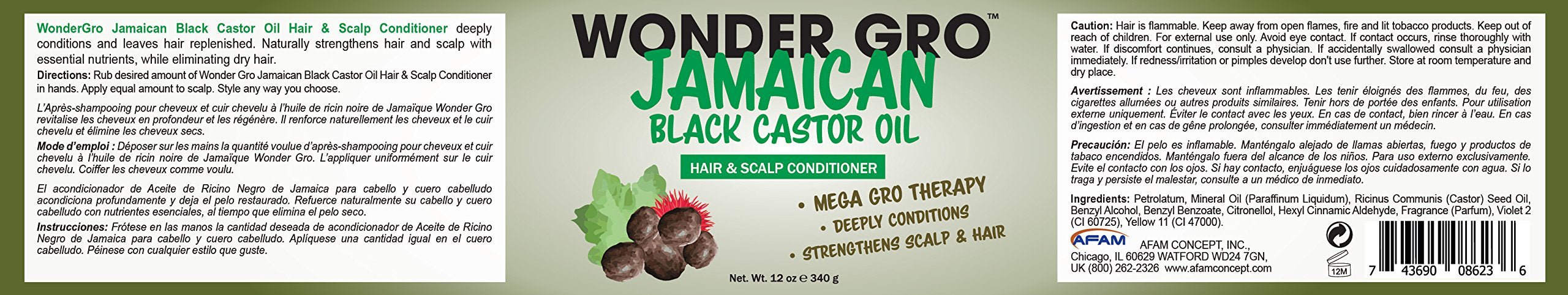 Wonder Gro Jamaican Black Castor Oil Hair Grease texture for easier detangling