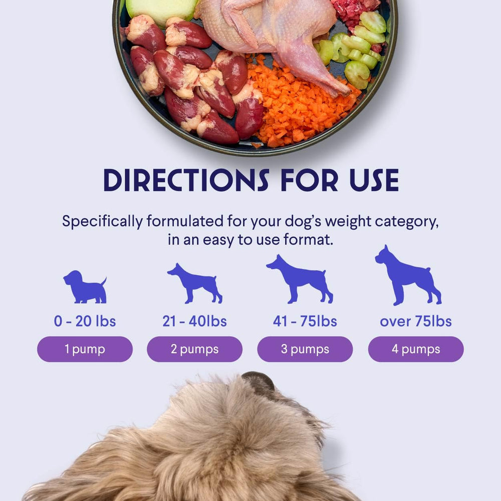 Wonder Paws Salmon Oil bottle pour helps support joints and mobility.