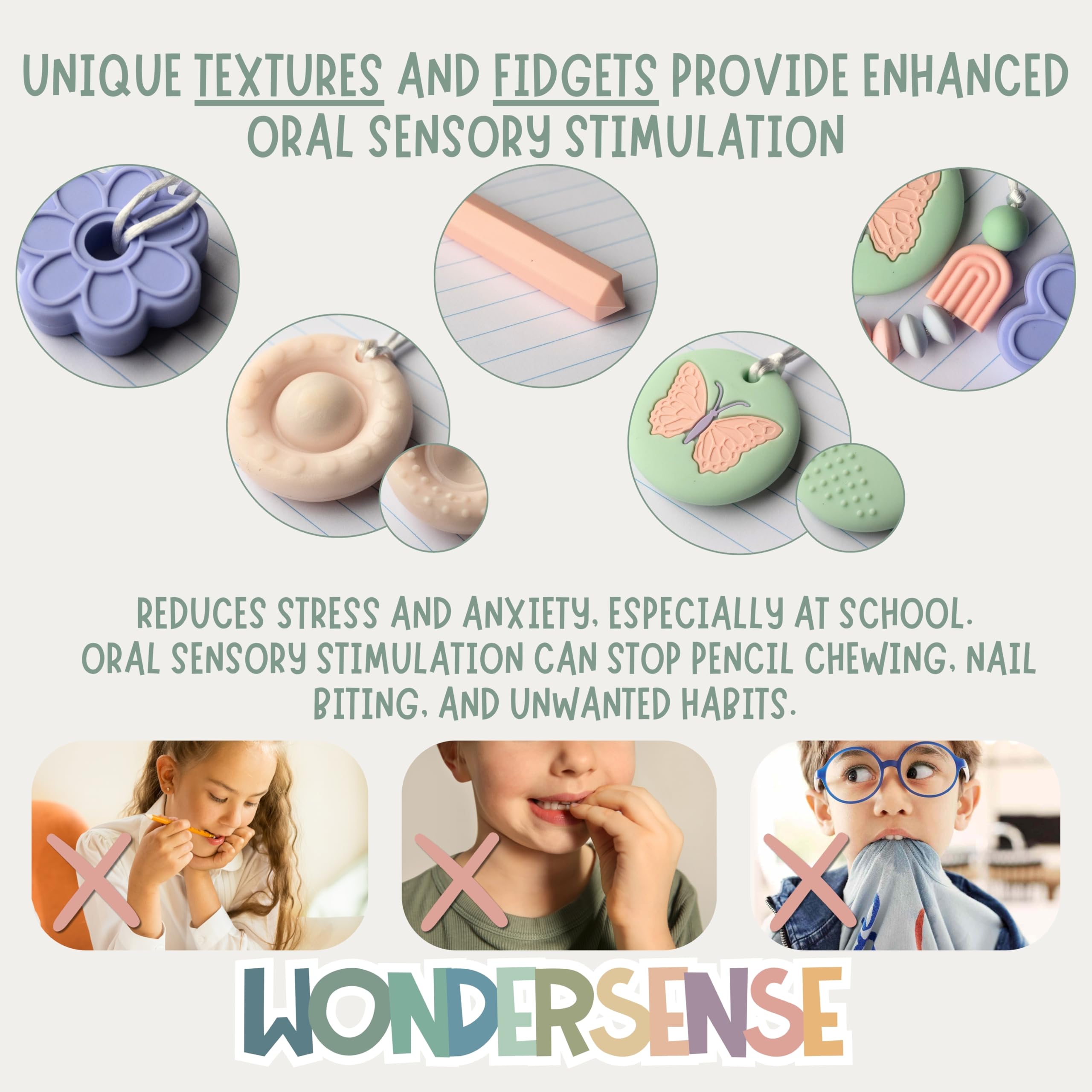 Wonder Sense Whimsy Necklaces dishwasher-safe design for easy cleaning.