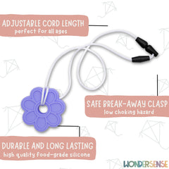 Wonder Sense Whimsy Necklaces silicone texture closeup showing soft, durable material.
