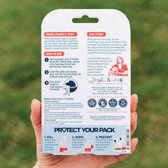 Wondercide dog collar repels mosquitoes up to one month with peppermint scent