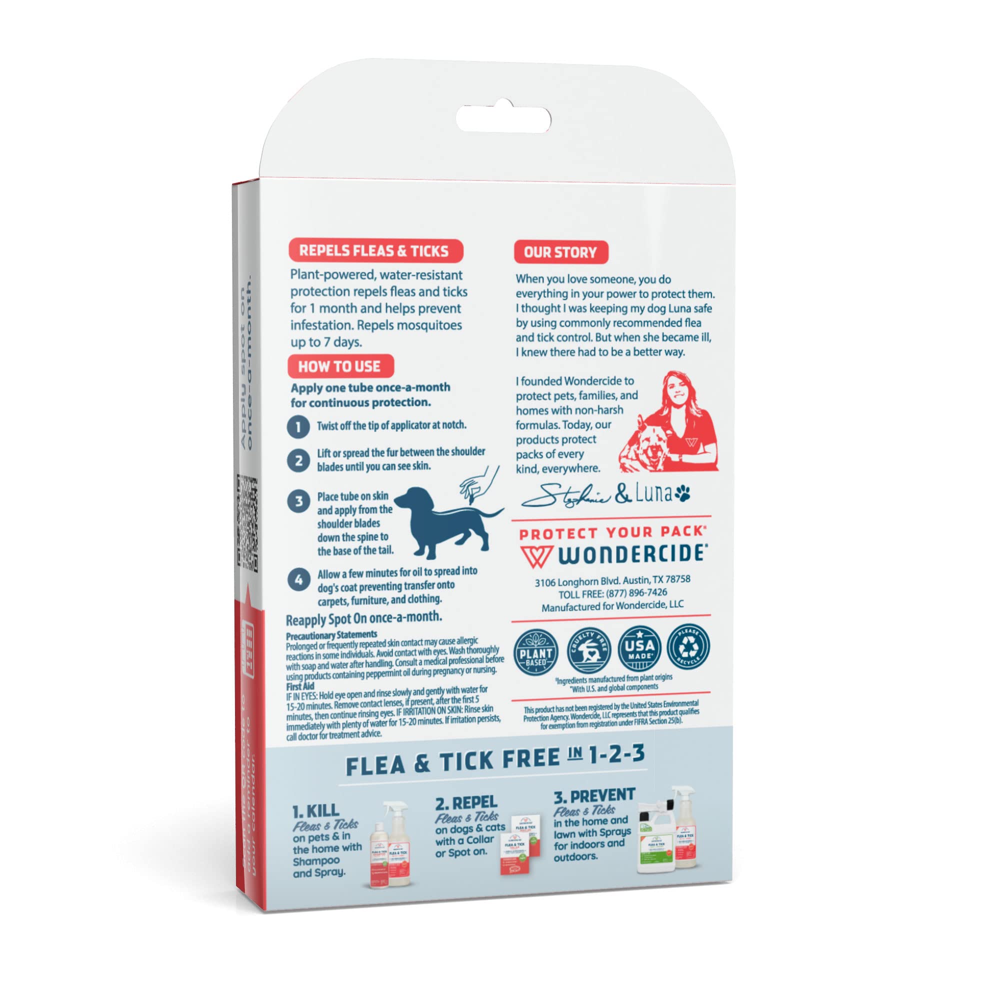 Wondercide dog spot on family-friendly protection during outdoor adventures.