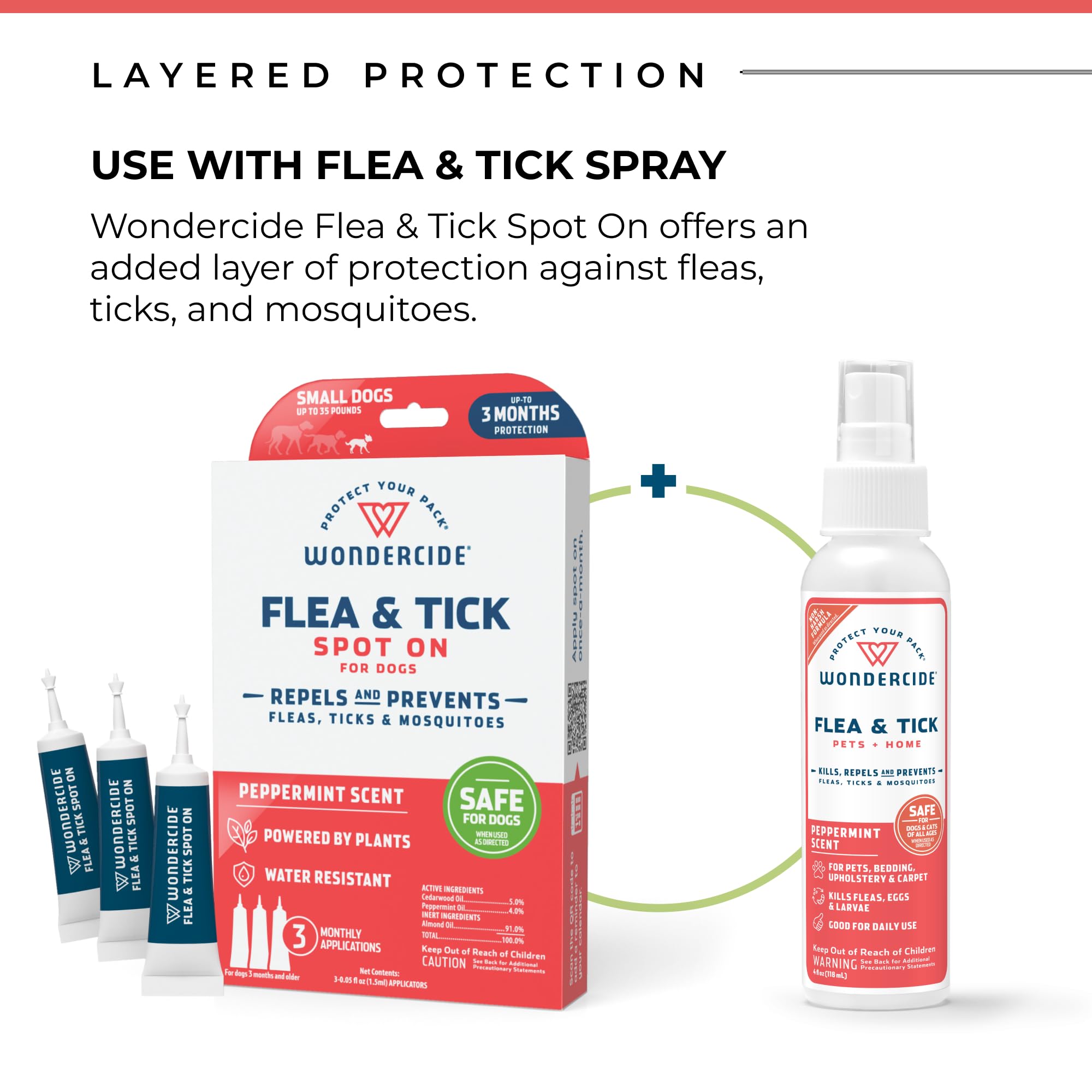 Wondercide packaging on a checkout shelf, signaling eco-friendly, USA-made product.