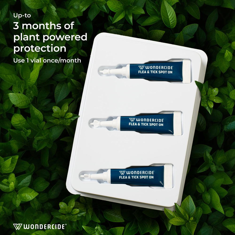 Wondercide dog spot on safe for dogs over four months old.