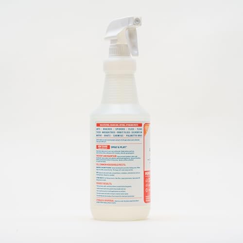Wondercide indoor pest spray on kitchen surfaces for safe pest control.