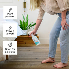  Wondercide application around windows and baseboards for pests.