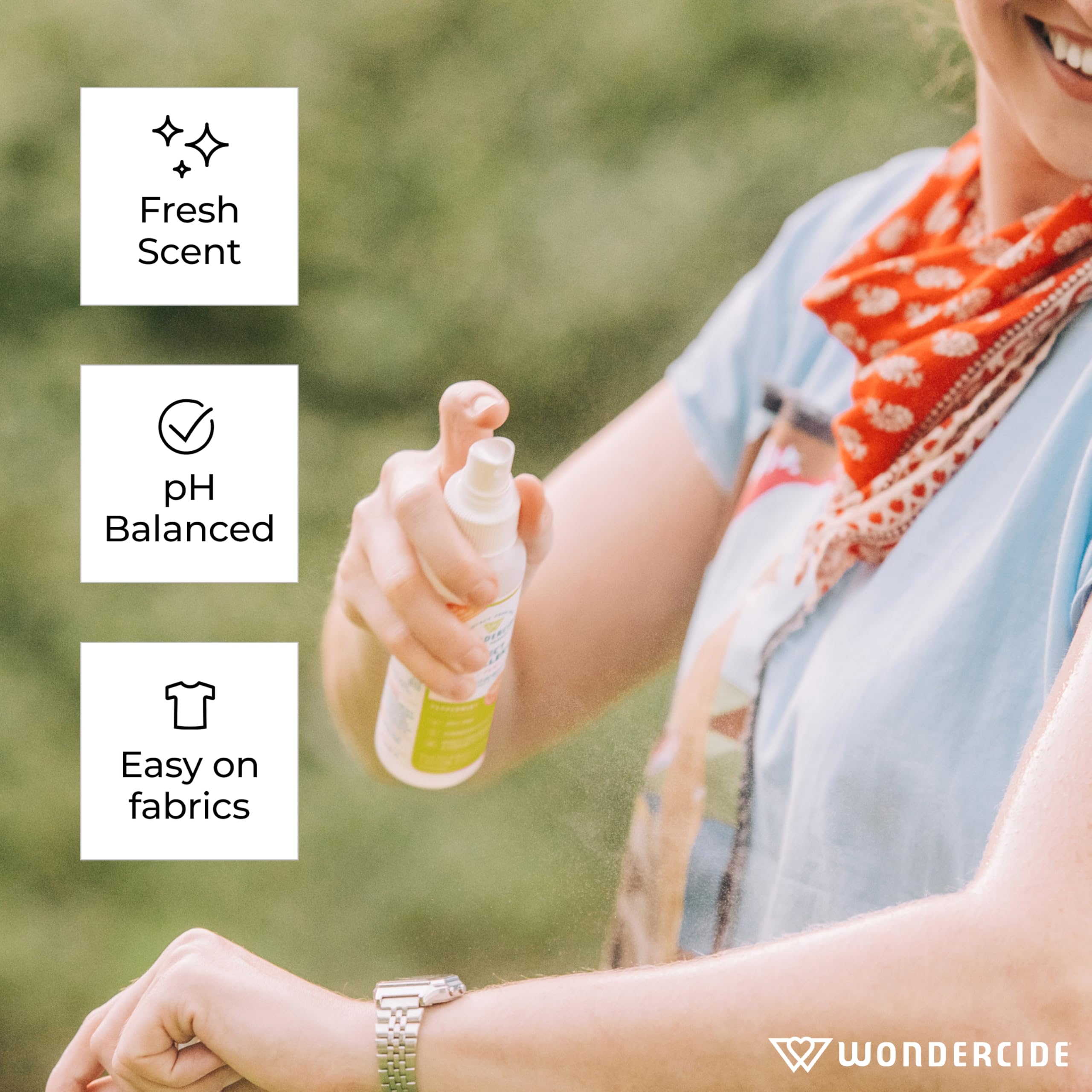Wondercide lemongrass 2-pack 4oz bottles provide convenient outdoor protection.