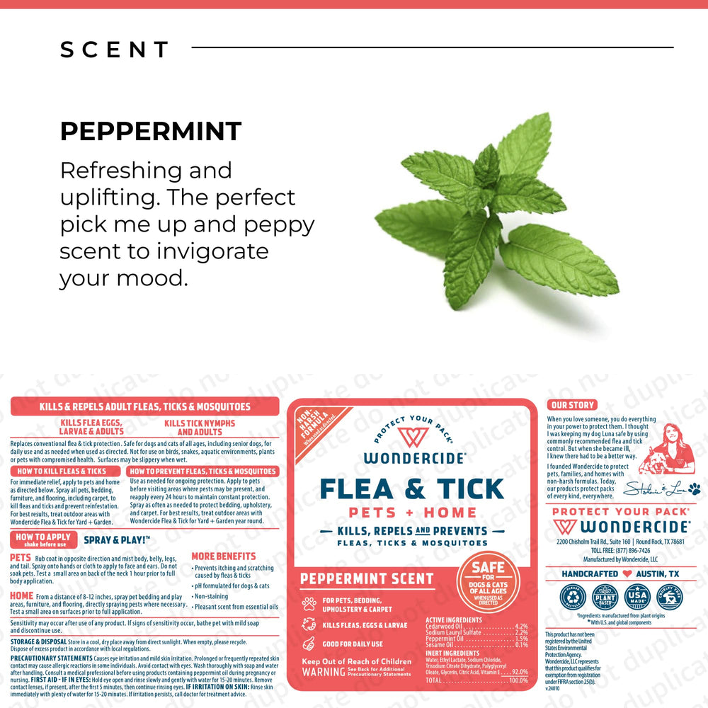 Wondercide USA-made, cruelty-free formula with plant-powered ingredients.