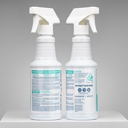 Wondercide spray on dogs and cats repels fleas, ticks, mosquitoes.