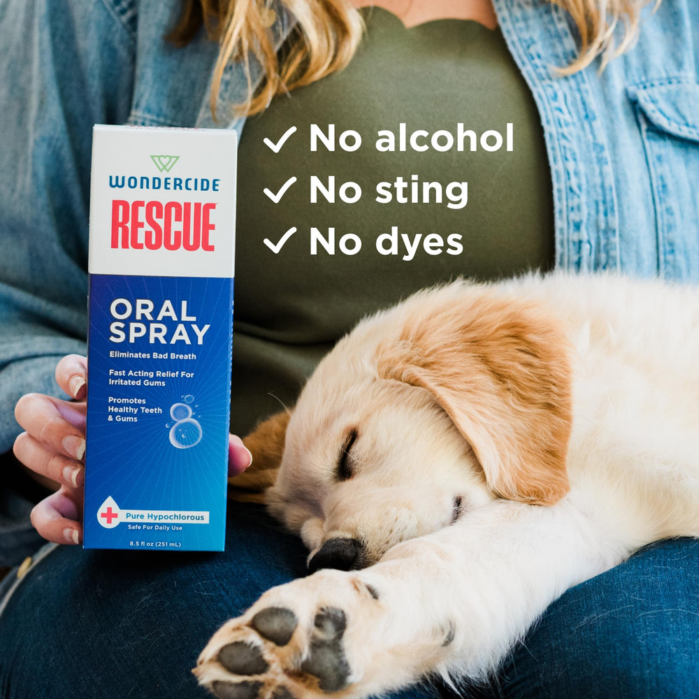 Wondercide Rescue oral spray made in the USA ensures high-quality dental care.
