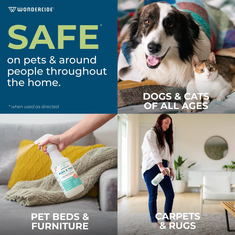 Wondercide USA-made, cruelty-free formula safe for families and pets.