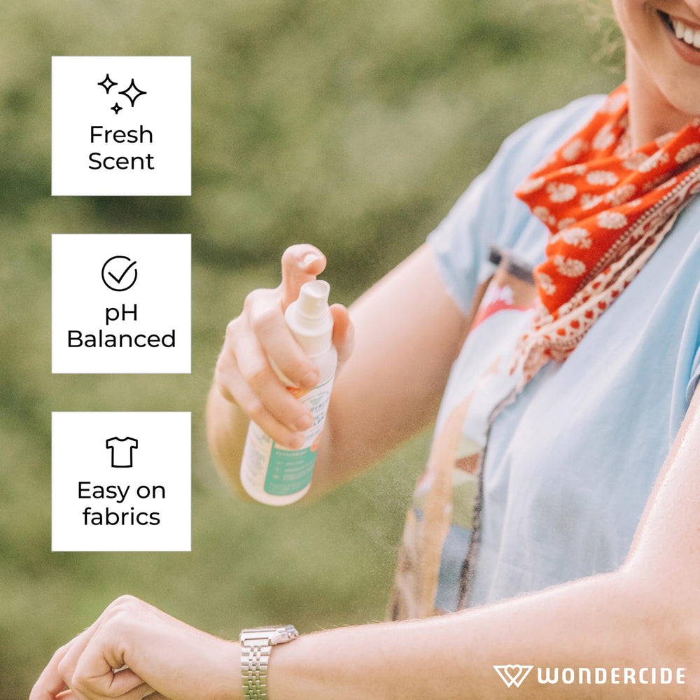 Wondercide US-made cruelty-free repellent bottle supports humane sourcing