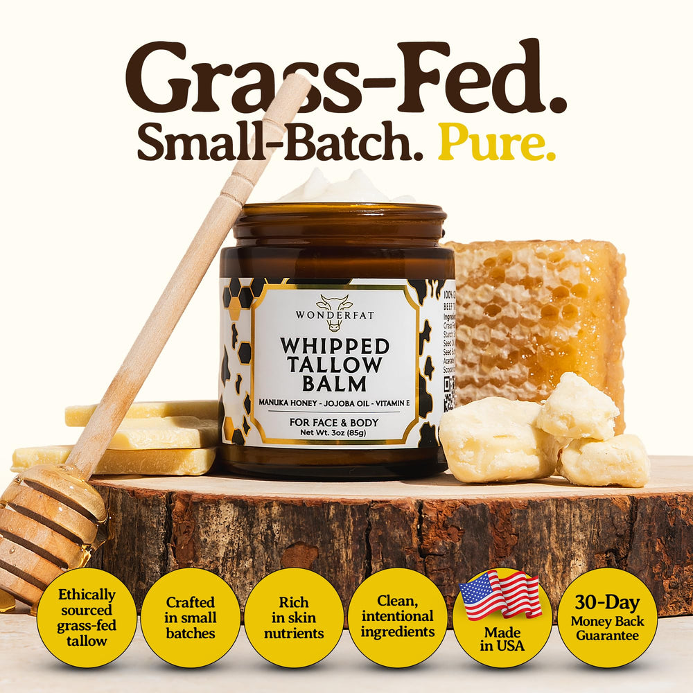 Wonderfat ingredients layout highlighting a clean five-ingredient formula.