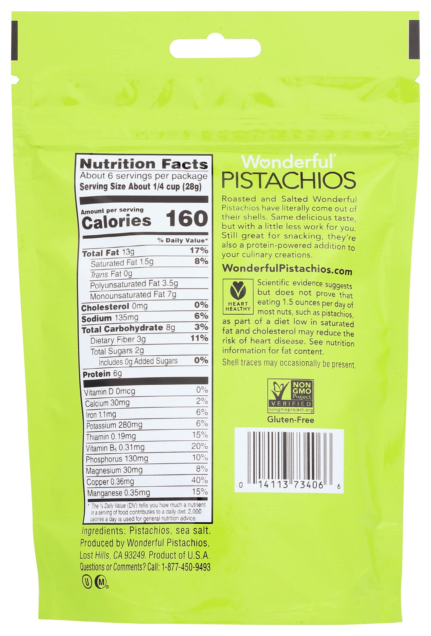 Wonderful Pistachios close-up shows vibrant green kernels signaling quality crunch