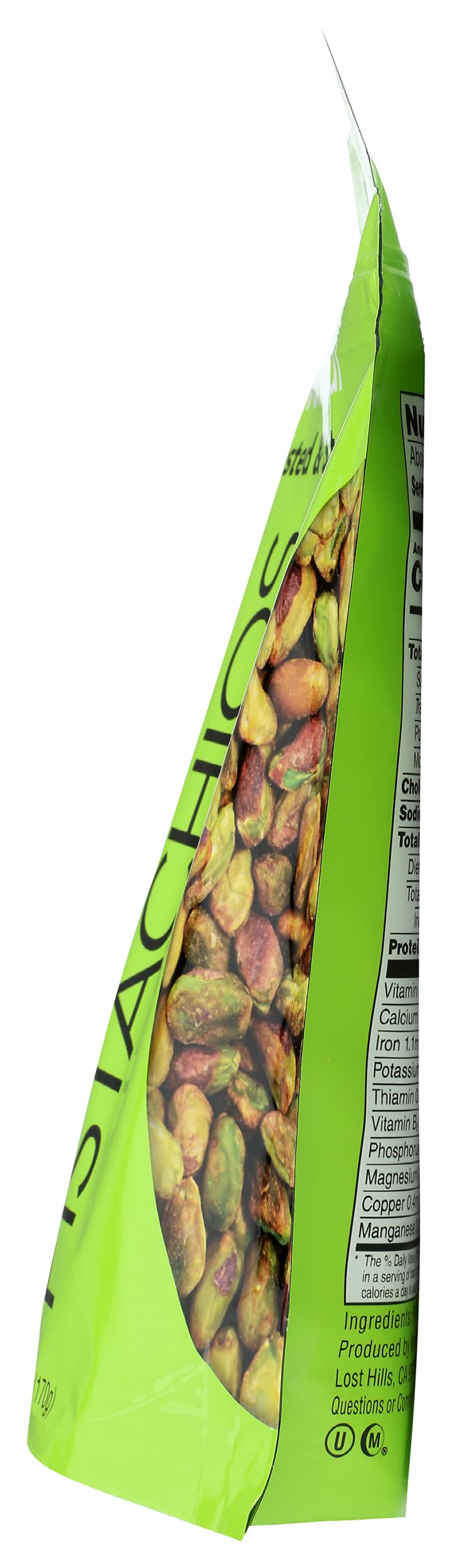 Wonderful Pistachios package displays clean ingredients and simple notes