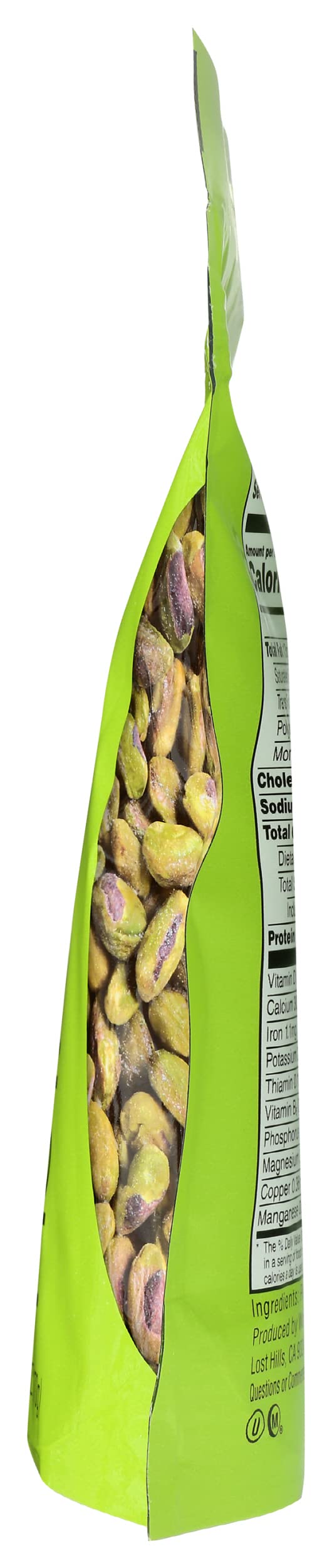 Wonderful Pistachios being poured from bag shows convenient portioning