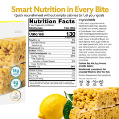 WonderSlim bar lemon crisp cross-section reveals chewy texture and protein-rich filling.