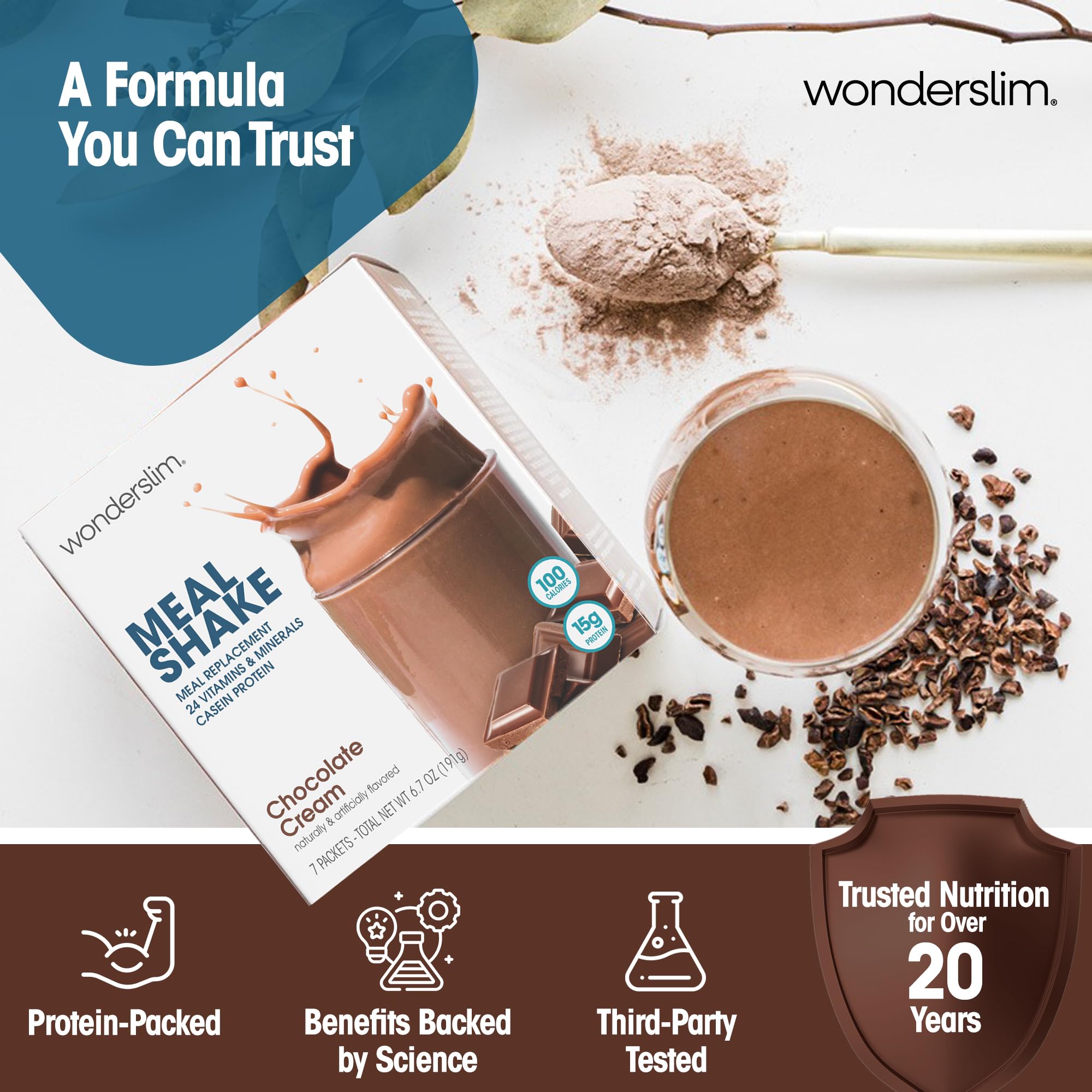 WonderSlim shake fits into your morning routine for a balanced start