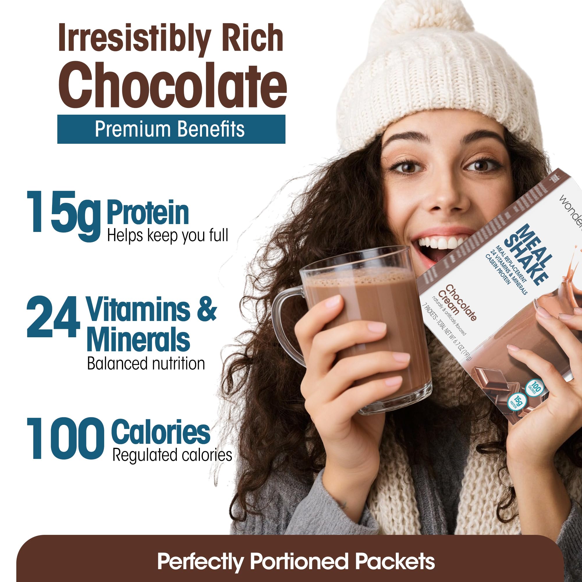Nutrition label highlights 15g protein and 24 vitamins for transparency