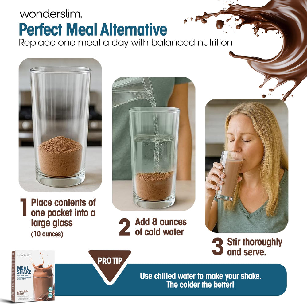 WonderSlim shake served in a mug, ready as a quick meal