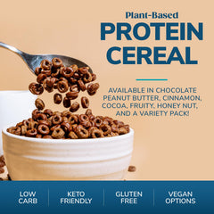 Serving plate with WonderSlim Protein Cereal, keto-friendly breakfast option.